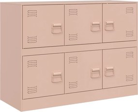 vidaXL Ντουλάπι Ροζ 99x39x73 εκ. από Ατσάλι