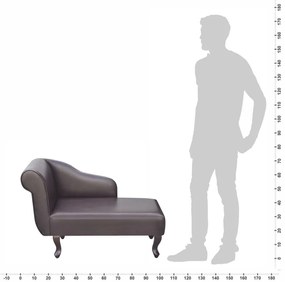 vidaXL Ανάκλιντρο Καφέ από Συνθετικό Δέρμα