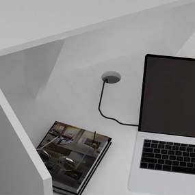 Γραφείο υποδοχής - reception Gemini Megapap χρώμα λευκό 90x50x110εκ.