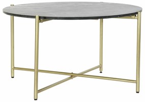 Βοηθητικό Τραπέζι DKD Home Decor Μαύρο Χρυσό Μάρμαρο Σίδερο (81 x 81 x 44 cm)