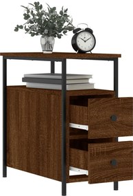 vidaXL Κομοδίνα 2 τεμ. Καφέ Δρυς 30 x 60 x 60 εκ. από Επεξεργ. Ξύλο