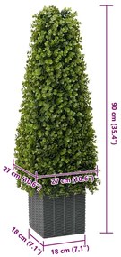 vidaXL Πύργος Ευκαλύπτου από Χόρτο Πράσινο 27 x 27 x 90 εκ Πλαστικό