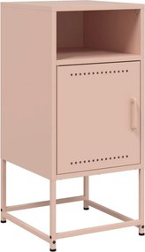 vidaXL Κομοδίνα 2 τεμ. Ροζ 36x39x78 εκ. από Χάλυβα