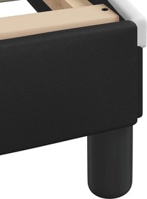 vidaXL Πλαίσιο Κρεβατιού Dover Μαύρο/Λευκό 200x200εκ.Συνθ. Δέρμα