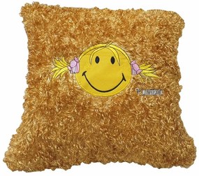 Διακοσμητικό Μαξιλάρι Polyester 45x45εκ. Smiley Face Yellow