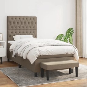 ΚΡΕΒΑΤΙ BOXSPRING ΜΕ ΣΤΡΩΜΑ TAUPE 90X190 ΕΚ.ΥΦΑΣΜΑΤΙΝΟ 3136801