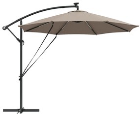 vidaXL Ομπρέλα Cantilever Banana με κλειδαριά Taupe 294 x 294 x 248 cm