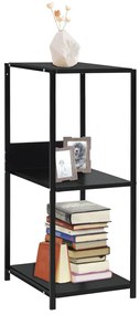 vidaXL Ραφιέρα Ίσια Μικρή Μαύρη 33,5x39,6x79,7 εκ. Επεξ. Ξύλο