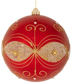 Χριστουγεννιάτικη Μπάλα Πλαστική Περλέ Κόκκινη 20εκ. iliadis 90967