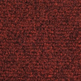Πατάκια Σκάλας Αυτοκόλ. 5 τεμ. Κόκκινο 65x21x4 εκ. Βελονιασμένα - Κόκκινο