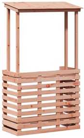 Τραπέζι Μπαρ Κήπου με Οροφή 112,5x57x195,5 εκ. Μασίφ Πεύκο - Καφέ