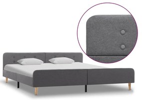 vidaXL Πλαίσιο Κρεβατιού Ανοιχτό Γκρι 180 x 200 εκ. Υφασμάτινο