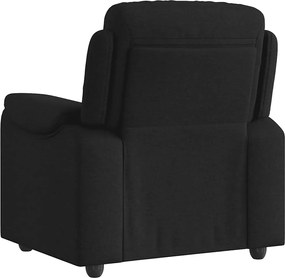 vidaXL Πολυθρόνα Ανακλινόμενη Μαύρη Υφασμάτινη