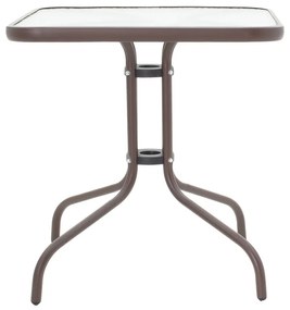 Τραπέζι Watson μέταλλο καφέ-γυαλί 80x80x70εκ Υλικό: METAL-GLASS 130-000028