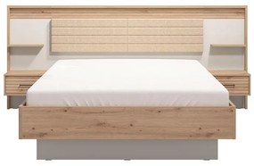 Ξύλινο Κρεβάτι Modena 160 Plus Artisan - Cashmere - Artisan Matt Μπέζ 160x200 εκ. 268x209x115 εκ.