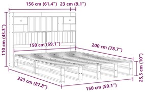 ΚΡΕΒΑΤΙ ΒΙΒΛΙΟΘΗΚΗ ΧΩΡΙΣ ΣΤΡΩΜΑ 150X200 ΕΚ ΜΑΣΙΦ ΞΥΛΟ ΠΕΥΚΟΥ 3323962