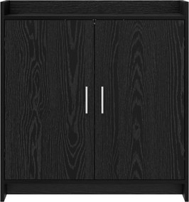 vidaXL Πλαϊνό γραφείο Μαύρη Δρυς 72 x 36 x 80 εκ. Επεξεργασμένο Ξύλο