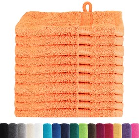 vidaXL Πετσέτες 10 pcs Πορτοκάλι 15 x 21 cm Βαμβάκι