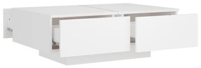 Τραπεζάκι Σαλονιού Λευκό 90 x 60 x 31 εκ. από Μοριοσανίδα - Λευκό
