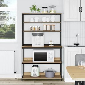 vidaXL Ράφι Κουζίνας 5 επιπέδων 100 x 40 x 168 εκ Επεξεργασμένο ξύλο