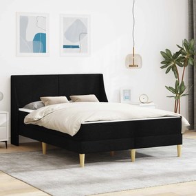 vidaXL Σκελετός κρεβατιού με στρώμα Μαύρο 160 x 200 cm Πολυεστέρας
