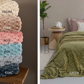Κουβέρτα Fleece Υπέρδιπλη (220x240) Palamaiki Aster Creme