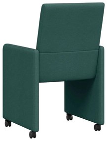 vidaXL Καρέκλα τραπεζαρίας 2 pcs Σκούρο πράσινο 57 x 66 x 94 εκ ύφασμα