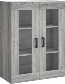 vidaXL Ντουλάπι Γκρι Sonoma 69,5 x 34 x 180 εκ. Επεξεργασμένο Ξύλο