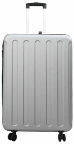 vidaXL Βαλίτσα με κλειδαριά Ασημί 50 x 30 x 76 εκ. ΑΒΣ Πλαστικό