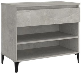 vidaXL Παπουτσοθήκη Γκρι Σκυροδέματος 70x36x60 εκ. Επεξεργασμένο Ξύλο