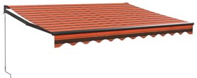 Τέντα Πτυσσόμενη Πορτοκαλί / Καφέ 3 x 2,5 μ. Ύφασμα &amp; Αλουμίνιο - Πορτοκαλί
