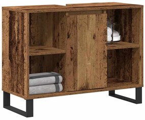 vidaXL Ντουλάπι Μπάνιου Παλαιό ξύλο 80 x 33 x 60 εκ Επεξεργασμένο ξύλο