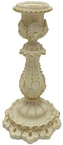 Κηροπήγιο Leaf 279-222-168 10x10x20cm Gold Polyresin