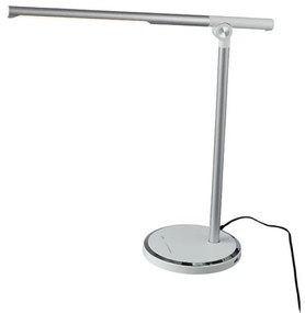Επιτραπέζιο Φωτιστικό Γραφείου LED DIMMABLE+TOUCH SWITCH+USB DEGAS Aca-SF1816LEDS-Λευκό-Ασημί SF1816LEDS