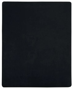Σεντόνια με Λάστιχο 2 τεμ. Μαύρα 100x200 εκ. Βαμβακερό Ζέρσεϊ - Μαύρο