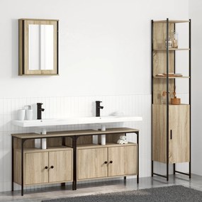 vidaXL Σετ Επίπλων Μπάνιου 4 pcs Sonoma Δρυς 33 x 33 x 185.5 εκ