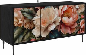 vidaXL Ντουλάπι TV BORNE 102 x 33 x 51 εκ Μαύρη Δρυς