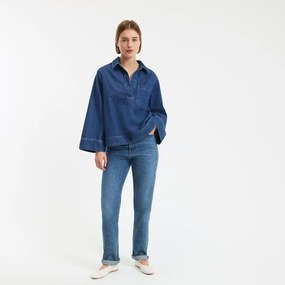 Πουκαμίσα από βαμβακερό ντένιμ