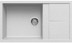 Elleci Unico 410 Ένθετος Νεροχύτης κουζίνας Bianco Titano 68 86x50cm