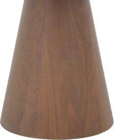 Βοηθητικό τραπέζι Kayano pakoworld καρυδί mdf Φ45x50εκ