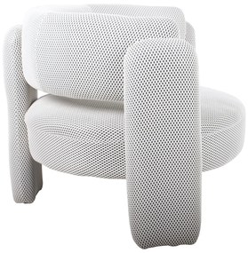 Πολυθρόνα ArteLibre ADRASTEA Λευκό Ύφασμα 94x88x73cm