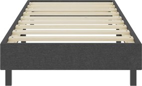 vidaXL Κρεβάτι Boxspring Σκούρο Γκρι 100 x 200 εκ. Υφασμάτινο