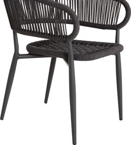 ΠΟΛΥΘΡΟΝΑ ΑΛΟΥΜΙΝΙΟΥ EULO HM5783.21 ΓΚΡΙ-ΤWISTED RATTAN ΓΚΡΙ 57x63x77Υεκ.
