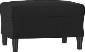 vidaXL Πολυθρόνα Μαύρη 60 εκ. από Συνθετικό Δέρμα με Υποπόδιο