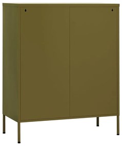 vidaXL Ντουλάπι Αποθήκευσης Πράσινο Λαδί 80 x 35 x 101,5 εκ. Ατσάλινο