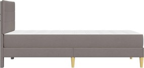 vidaXL Σκελετός Κρεβατιού Taupe 90 x 190 cm Πολυεστέρας