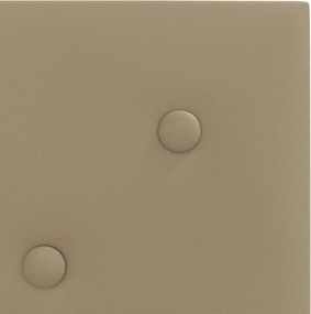 vidaXL Κεφαλάρι Τοίχου 12 pcs Καπουτσίνο 30 x 30 cm Τεχνητό Δέρμα