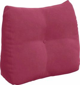 vidaXL Μαξιλάρι Πλάτης Κόκκινο 60 x 50 x 24 cm Βελούδο