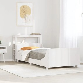 vidaXL Σκελετός Κρεβ. Χωρίς Στρώμα Λευκό 90x200 εκ Μασίφ Πεύκο