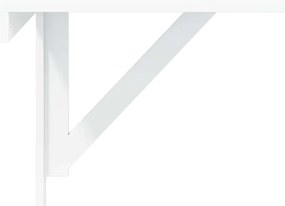 vidaXL Τραπέζι Τοίχου Πτυσσόμενο Γυαλ. Λευκό 100x60x56 εκ. Επεξ. Ξύλο